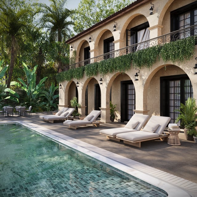 Lifestyle 3D Visualization for Outdoor Lounge Furniture